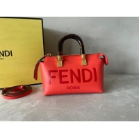 Good Product Fendi By The Way Leather Mini Boston Bag FD1645 Red 2023