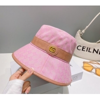 Best Quality Gucci GG Canvas Bucket Hat G0307 Pink 2023