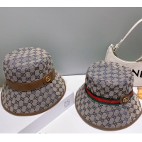 Famous Brand Gucci GG Canvas Bucket Hat Grey 0307 Grey/Brown 2023