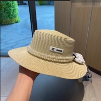 Good Product Chanel Straw Hat with Pearl CH22709 Beige 2023