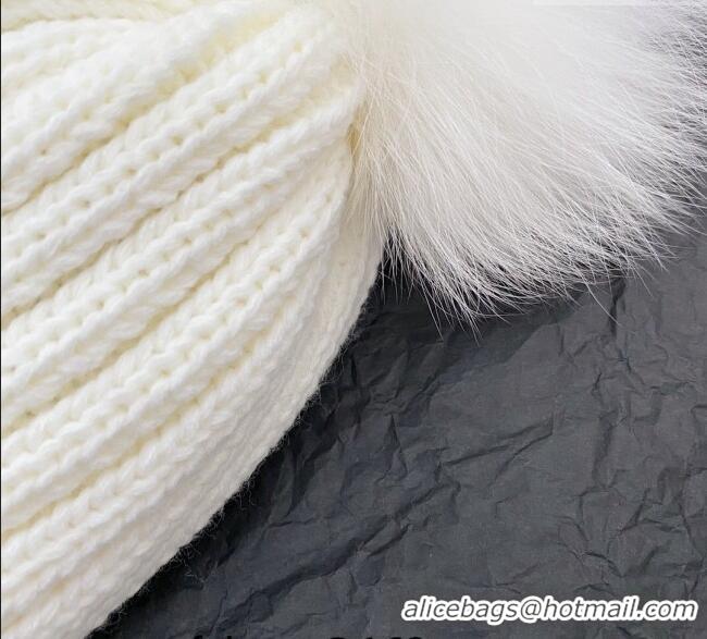 Promotional Grade Moncler Knit Hat 120831 White 2022