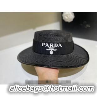 Trendy Design Prada Straw Hat 021606 Black 2023