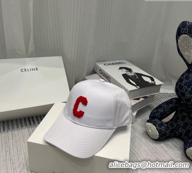Popular Style Celine C Baseball Hat CE1208 White 2022