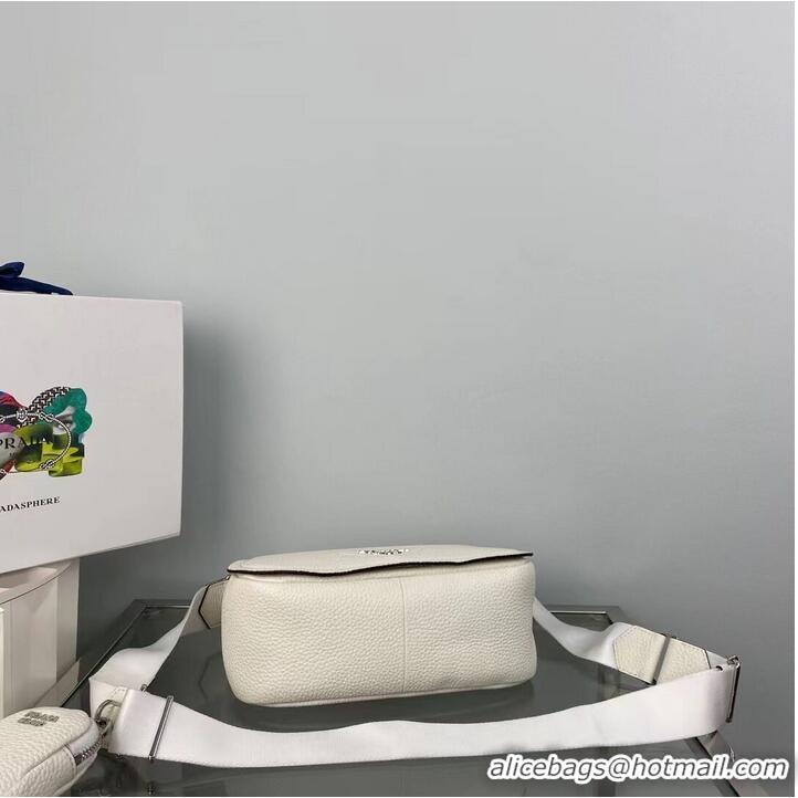 Good Product Prada Leather shoulder bag 1AD229 White