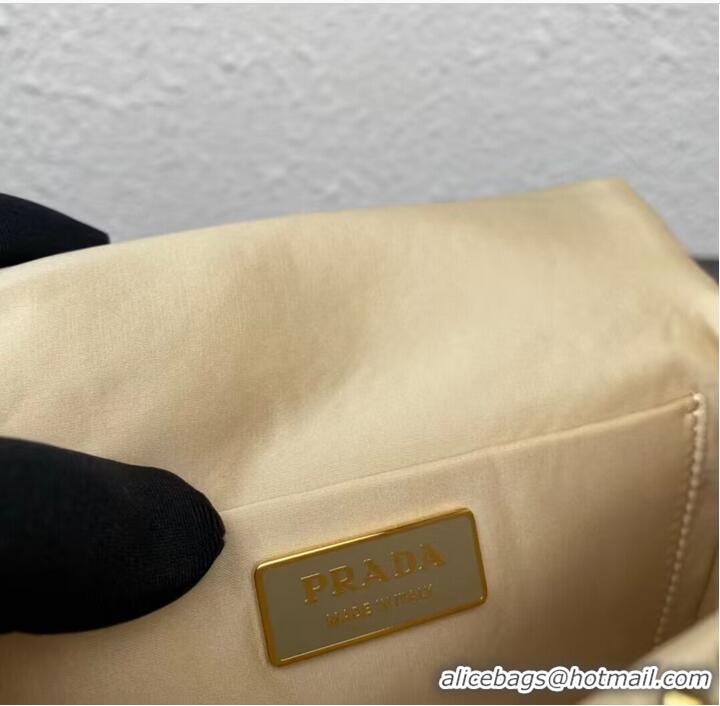 Low Cost Prada Crystal-studded satin pouch 1HD339 gold