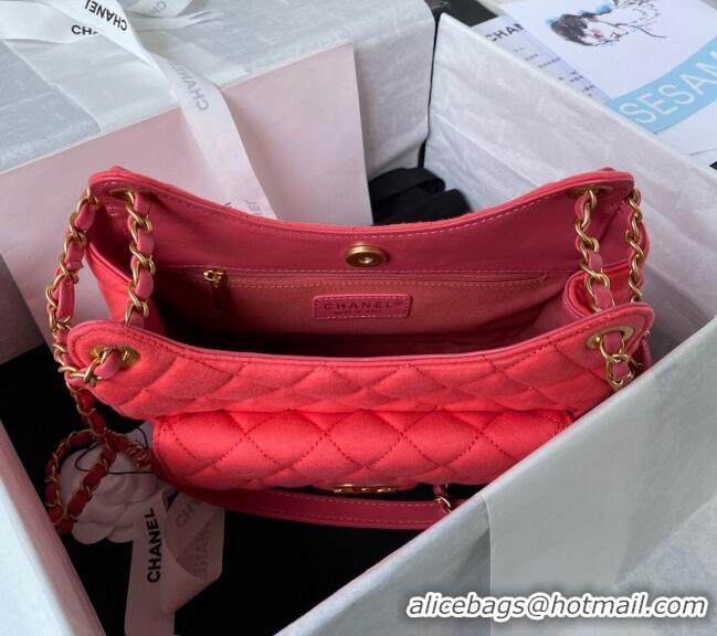 Famous Brand Chanel Wool Jersey Medium Hobo Bag AS3690 Dark Pink 2023