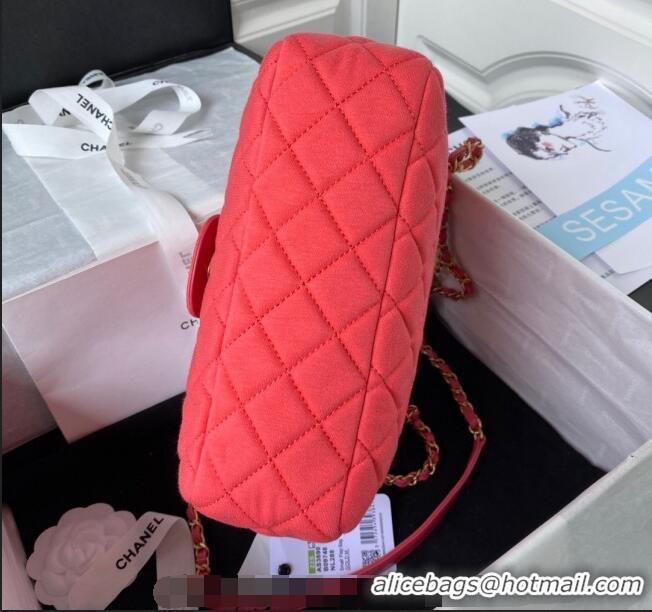 Famous Brand Chanel Wool Jersey Medium Hobo Bag AS3690 Dark Pink 2023