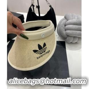 Buy Cheap Adidas x Balenciaga Visor Hat 0407 Beige/White 2023