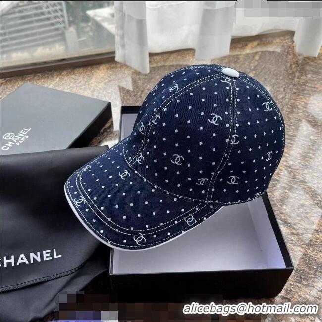 Promotional Chanel CC Denim Baseball Hat CH0407 Black 2023