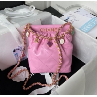 Discount Chanel SMALL BUCKET BAG AS3793 PINK
