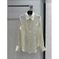 Top Quality Chanel Silk Shirt CH33123 Beige 2023