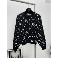 Lowest Cost Chanel Sequin Camellia Cashmere Sweater CH33102 Black 2023