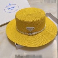 Grade Quality Prada Straw Hat P021657 Yellow 2023