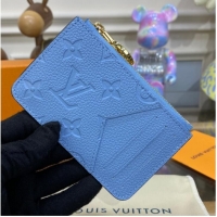 Most Popular Louis Vuitton Romy Card Holder N81880 blue