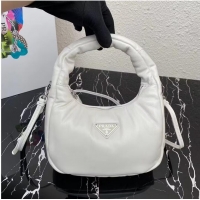 Well Crafted Prada Soft padded nappa leather mini-bag 1BA384 white