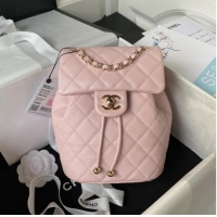 Particularly Recommended Chanel BACKPACK AS4058 light pink