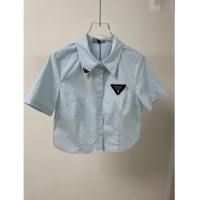 Affordable Price Prada Short Shirt P41310 Blue 2023