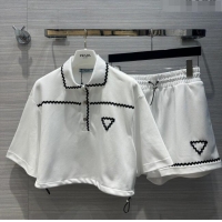 ​Buy Cheapest Prada T-shirt and Shorts P41203 White 2023