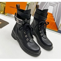 Sumptuous Louis Vuitton Metropolis Lace-up Ankle Boots in Black Calf Leather 220153