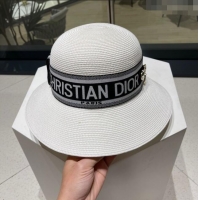 Top Grade Dior Straw Hat D22722 White 2023