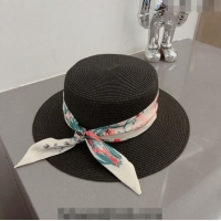 Good Taste Gucci Straw Hat with Bandeau G0407 Black 2023
