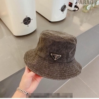 Top Grade Prada Denim Bucket Hat 0407 Black 2023