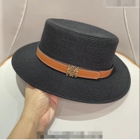 New Style Cheap Loewe Straw Hat 021622 Black 2023