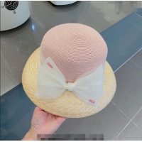 Affordable Price Miu Miu Straw Bucket Hat with Bow 0308 Pink 2023