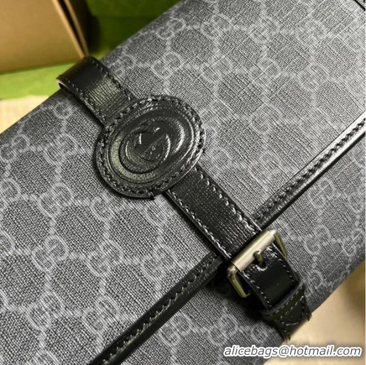 Well Crafted Gucci GG messenger bag with Interlocking G 745679 black