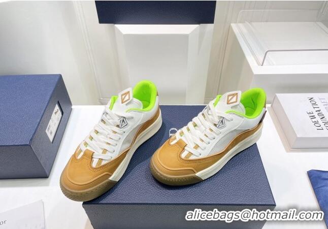 Best Price Dior B713 Cactus Jack Sneakers in Leather and Mesh Yellow/White 100980