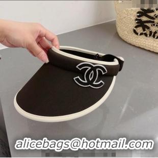 Top Design Chanel CC Visor Hat 051208 Black 2023