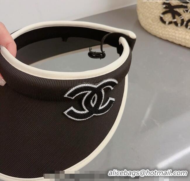 Top Design Chanel CC Visor Hat 051208 Black 2023