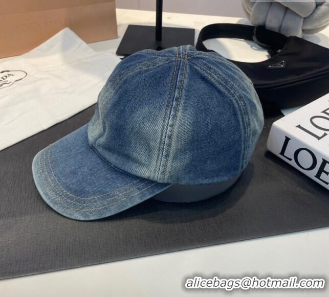 Top Quality Prada Denim Baseball Hat 051209 Blue 2023