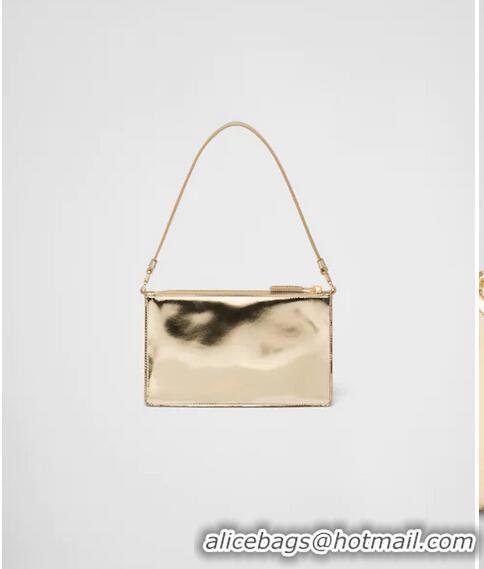 Buy Cheapest Prada Studded Leather Mini Bag 1BC155 Gold