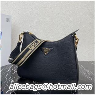 Grade Design Prada Leather shoulder bag 1BC178 black