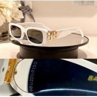Most Popular Balenciaga Sunglasses BB0096 White/Black 2023