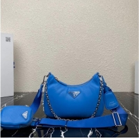 Reasonable Price Prada Padded nappa-leather Re-Edition 2005 shoulder bag 1BH204 blue