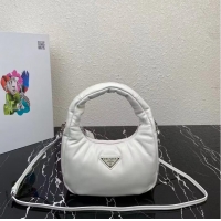 Cheapest Prada Soft padded nappa leather mini-bag 1BA384 White