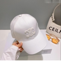 Top Quality Celine Baseball Hat C42806 White 2023