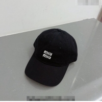 Reasonable Price Miu Miu Canvas Baseball Hat 051208 Black 2023