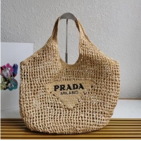 Reasonable Price Prada Crochet tote bag 1BG424 Apricot