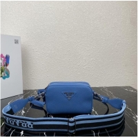 Affordable Price Prada Leather shoulder bag 1BH192 blue