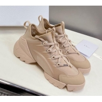 Fashion Dior D-Connect Sneakers in Nude Technical Fabric 329009