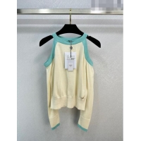 ​Best Price Chanel Cashmere Sweater CH51003 Cyan 2023