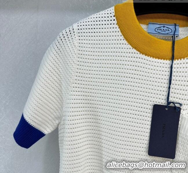 Promotional Prada Wool Knit T-shirt P51202 White 2023