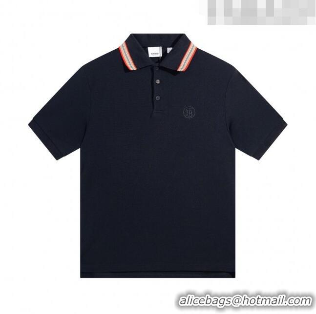 Promotional Burberry Men's Cotton Polo Shirt M6313 Black 2023