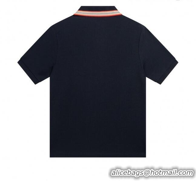 Promotional Burberry Men's Cotton Polo Shirt M6313 Black 2023