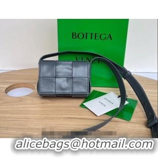 New Design Bottega Veneta Candy Cassette Intreccio Leather Mini Bag 667048 Grey 2023