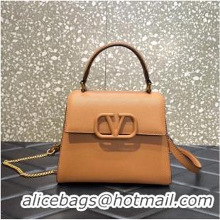 Well Crafted VALENTINO VSLING small Grain calf leather Shoulder bag WB0F53 brown