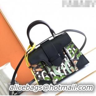 Buy Fashionable Goyard Saigon Structure Mini Top Handle Bag Lettres Camouflage G01096 Black/Green